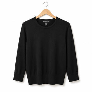Monterey Bay Sweater Womens Size XL Black Silk Blend Lightweight Minimalist